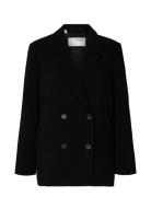 Slftinni Ls Relaxed Blazer Noos Black Selected Femme
