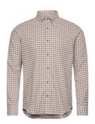 Flannel Check Shirt Beige Morris