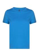 Vmpaula S/S T-Shirt Noos Blue Vero Moda