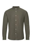 Yarn Dyed Oxford Superflex Shirt L/ Green Lindbergh