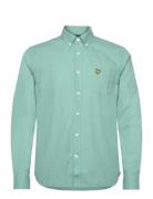 Cotton Linen Button Down Shirt Green Lyle & Scott