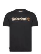 Kennebec River Linear Logo Short Sleeve Tee Black Black Timberland