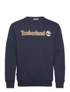 Kennebec River Linear Logo Crew Neck Sweatshirt Dark Sapphire Blue Tim...