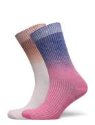 Gradiant Glitter Sock 2 Pack Pink Becksöndergaard