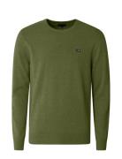 Bradley Cotton Crew Sweater Khaki Lexington Clothing