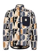 Trevor Fleece Jacket Aop Grey Fat Moose