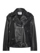 Nmpaulina Leather Biker Jacket Black NOISY MAY