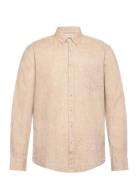 Cotton/Linen Shirt L/S Beige Lindbergh