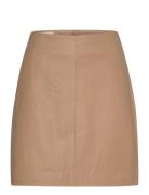 Slolicia Leather Skirt Beige Soaked In Luxury