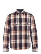 D1. Heavy Twill Check Overshirt Navy GANT