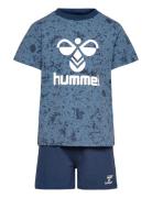 Hmlnole Night Suit S/S Blue Hummel