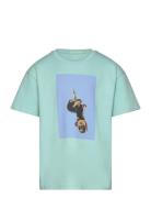 Over Artwork T-Shirt Blue Tom Tailor