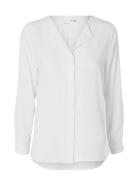 Slfsim -Dynella Ls Shirt O White Selected Femme