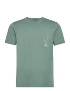 Indigo Flower Slim Tee Green Denham