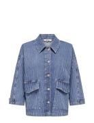 Onlkirsi Ls Striped Dnm Jacket Dot Blue ONLY