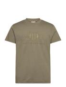 Reg Tonal Shield Ss T-Shirt Khaki GANT