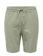 Onslinus 0007 Cot Lin Shorts Noos Khaki ONLY & SONS