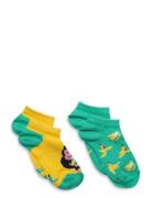 2-Pack Kids Monkey & Banana Low Socks Patterned Happy Socks
