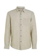 Linen Cotton Regular Shirt Khaki Calvin Klein