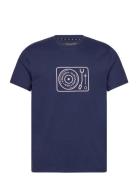 Turntable Graphic Tee Navy French Connection