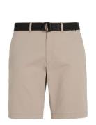 Modern Twill Slim Short Belt Beige Calvin Klein