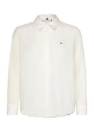 Linen Relaxed Shirt Ls White Tommy Hilfiger