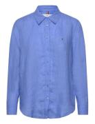 Linen Relaxed Shirt Ls Blue Tommy Hilfiger