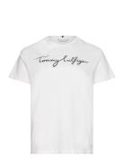 Crv Reg C-Nk Signature Tee Ss White Tommy Hilfiger