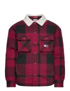 Tjm Check Sherpa Lined Overshirt Red Tommy Jeans
