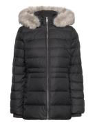 Tyra Down Jacket With Fur Black Tommy Hilfiger