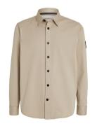 Monologo Badge Relaxed Shirt Beige Calvin Klein Jeans