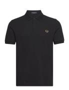 Plain Fred Perry Shirt Black Fred Perry