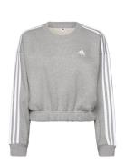 Essentials 3-Stripes Crop Sweatshirt Grey Adidas Sportswear