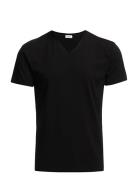 M. Lycra V-Neck Tee Black Filippa K