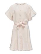 Kogcaro S/S Belt Dress Wvn Pink Kids Only