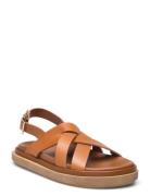 Trunca Tan Leather Sandals Brown ALOHAS