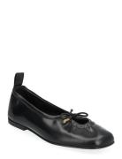 Rosalind Brown Leather Ballet Flats Black ALOHAS