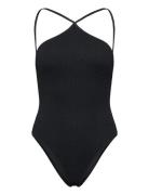 Halter Neck Swimsuit Black Mango