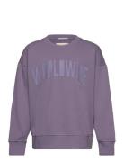 Over Printed Sweatshirt Purple Tom Tailor