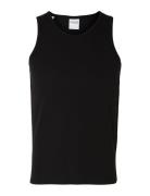 Slhspencer Rib Tank Top Black Selected Homme