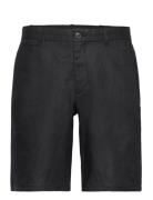 Slim-Fit 100% Linen Bermuda Shorts Black Mango