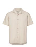 Akleo S/S Cot/Linen Shirt Cream Anerkjendt