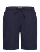 Aklt James Cot/Linen Ela Shorts Blue Anerkjendt