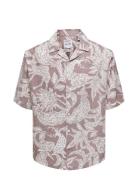 Onsden Life Rlx Ss Graphic Aop Shirt Pink ONLY & SONS