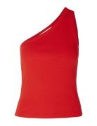 Slfanna Shoulder Top Red Selected Femme