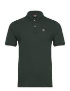 Mens Knitted Shirt Green Colmar