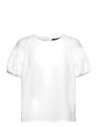 Crepe Light Puff Sleeve Top White French Connection