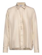 Mia Twill Shirt Beige Ahlvar Gallery