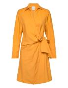 Slim Wrap Shirt Dress Yellow GANT