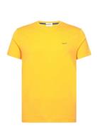 Contrast Logo Ss T-Shirt Yellow GANT